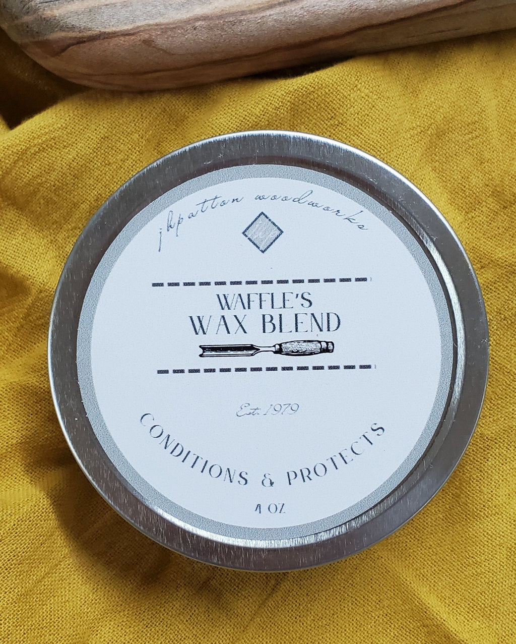 Waffle's Wax Blend – Wood Conditioner Handmade in Small Batches | Food-Grade Mineral Oil & Beeswax | Natural Wood Protection