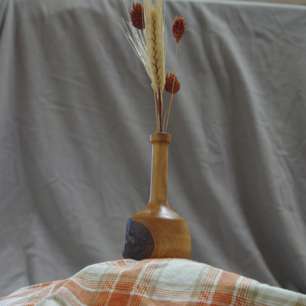 Hand-Turned Twig Vases – Small Rustic Wooden Bud Vases Handmade in Georgia | Hand-Turned Small Vases for Stems & Flowers | Natural Wood Finished with Mineral Oil & Beeswax