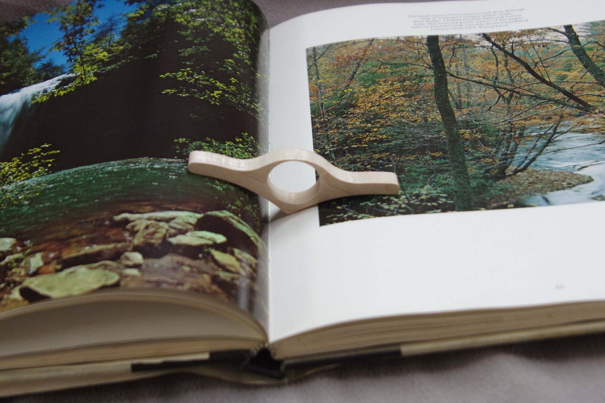 Handcrafted Maple Wood Page Holder – One-Handed Ergonomic Book Page Holder | Natural Wood Finish with Mineral Oil & Beeswax | Reading Accessory for Book Lovers