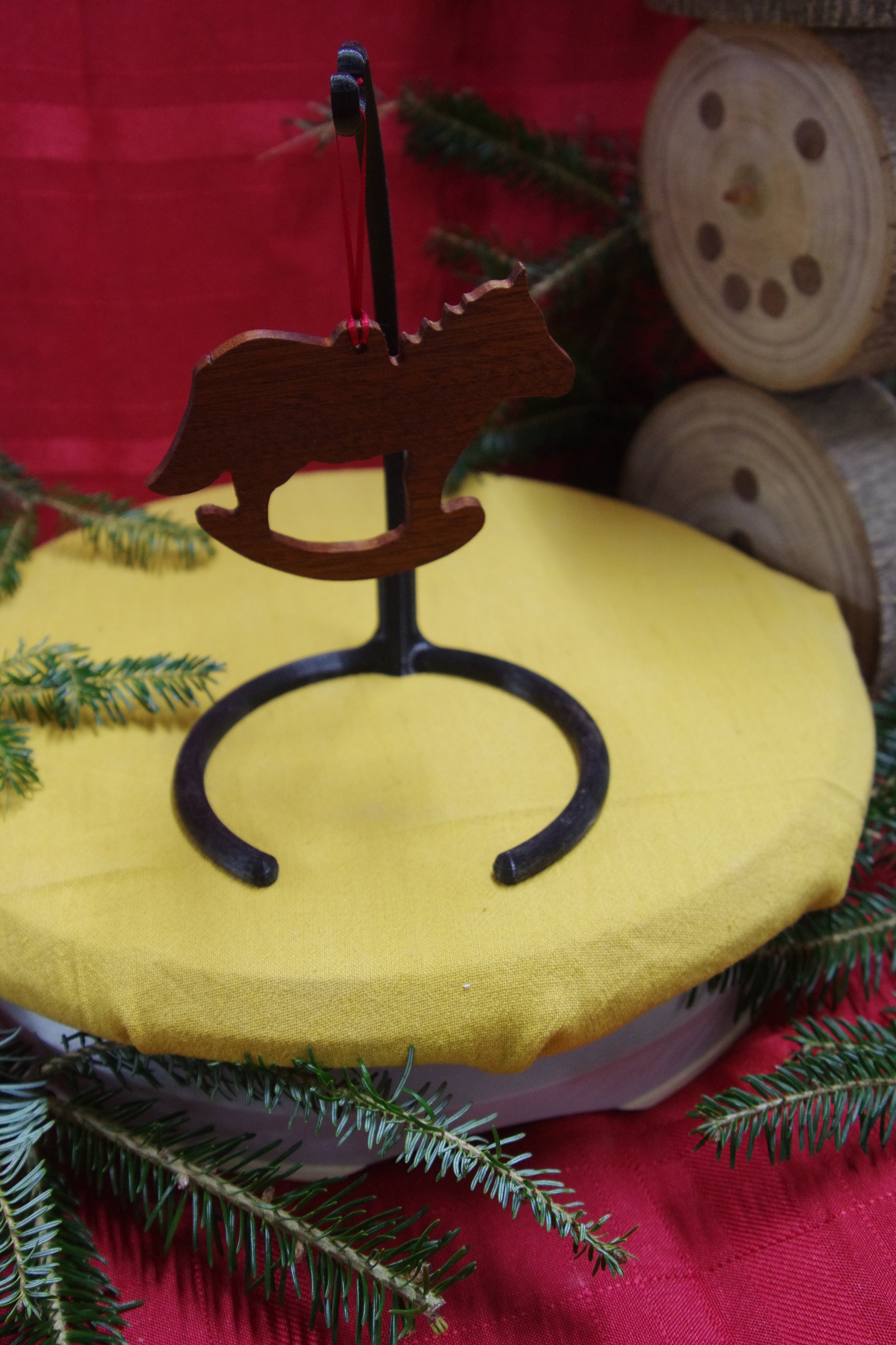 Rustic Wooden Livestock Silhouette Ornaments – Hand-Finished Farmhouse Holiday Accents | Solid Hardwood Décor | Made in Georgia
