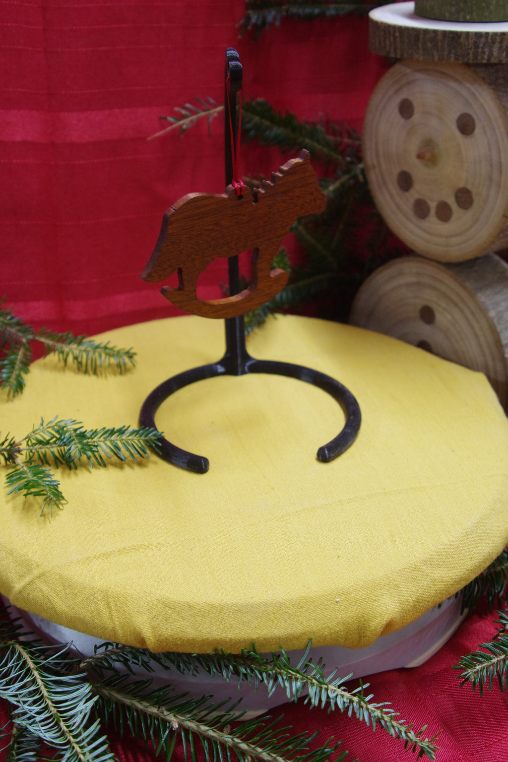 Rustic Wooden Livestock Silhouette Ornaments – Hand-Finished Farmhouse Holiday Accents | Solid Hardwood Décor | Made in Georgia