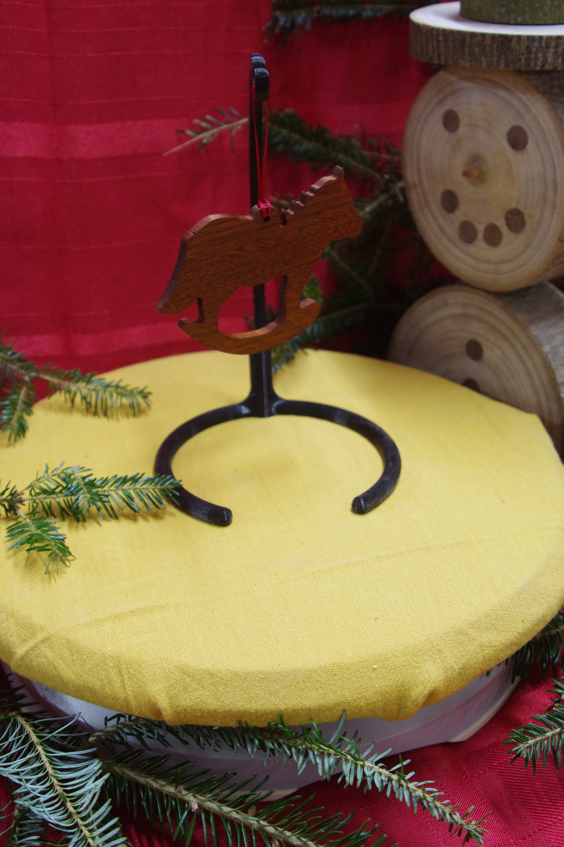 Rustic Wooden Livestock Silhouette Ornaments – Hand-Finished Farmhouse Holiday Accents | Solid Hardwood Décor | Made in Georgia