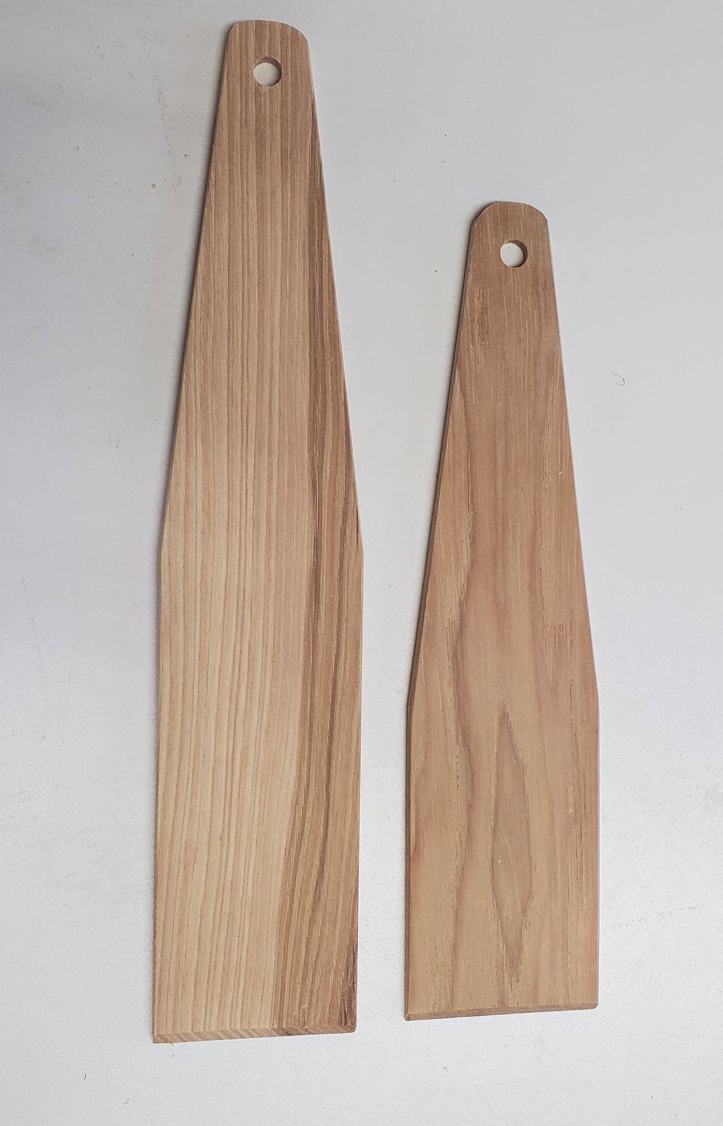 Thin Hickory Wood Spatula – Cast Iron Safe Kitchen Utensil for Cooking | Lightweight & Durable | Natural Finish