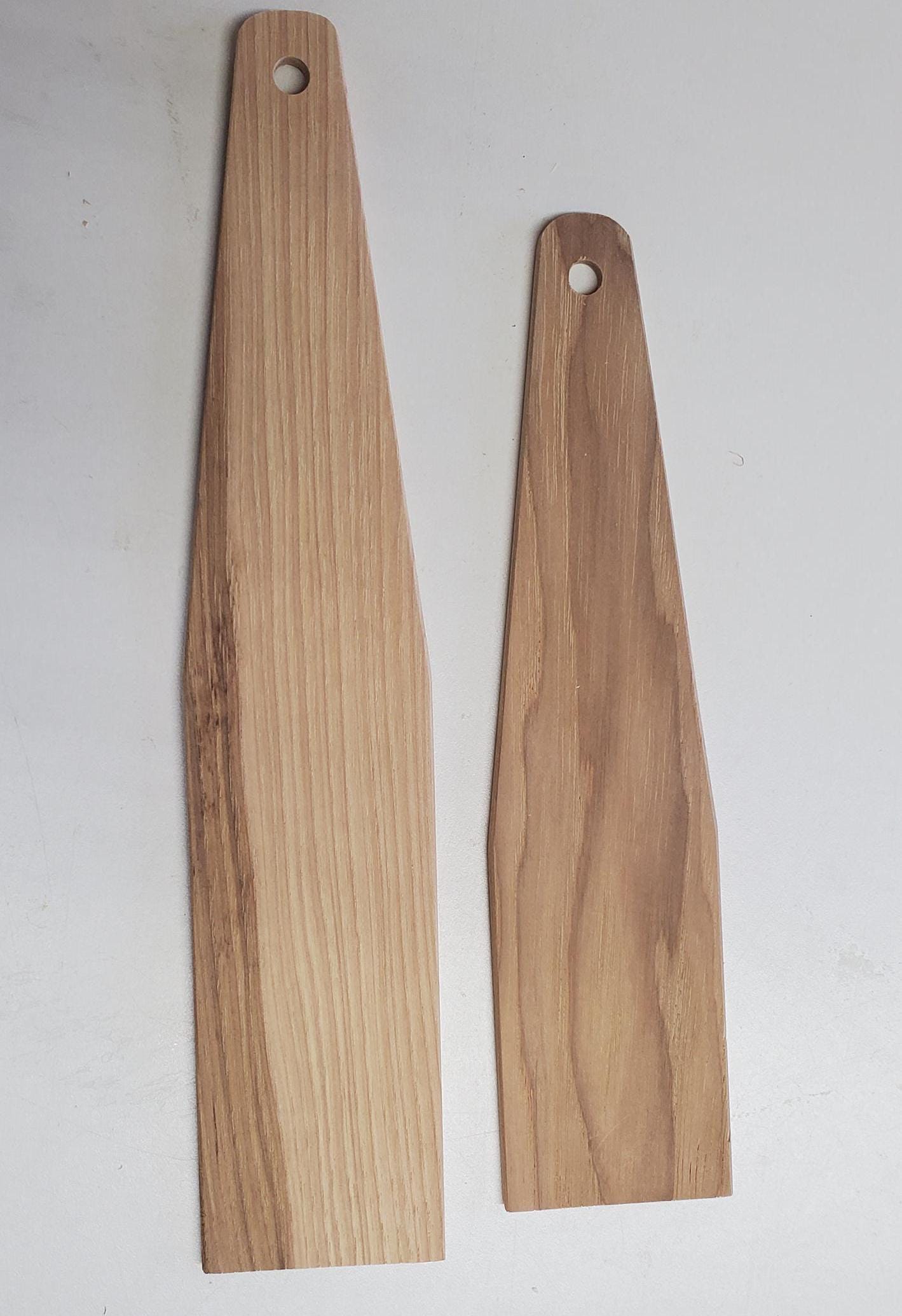 Thin Hickory Wood Spatula – Cast Iron Safe Kitchen Utensil for Cooking | Lightweight & Durable | Natural Finish